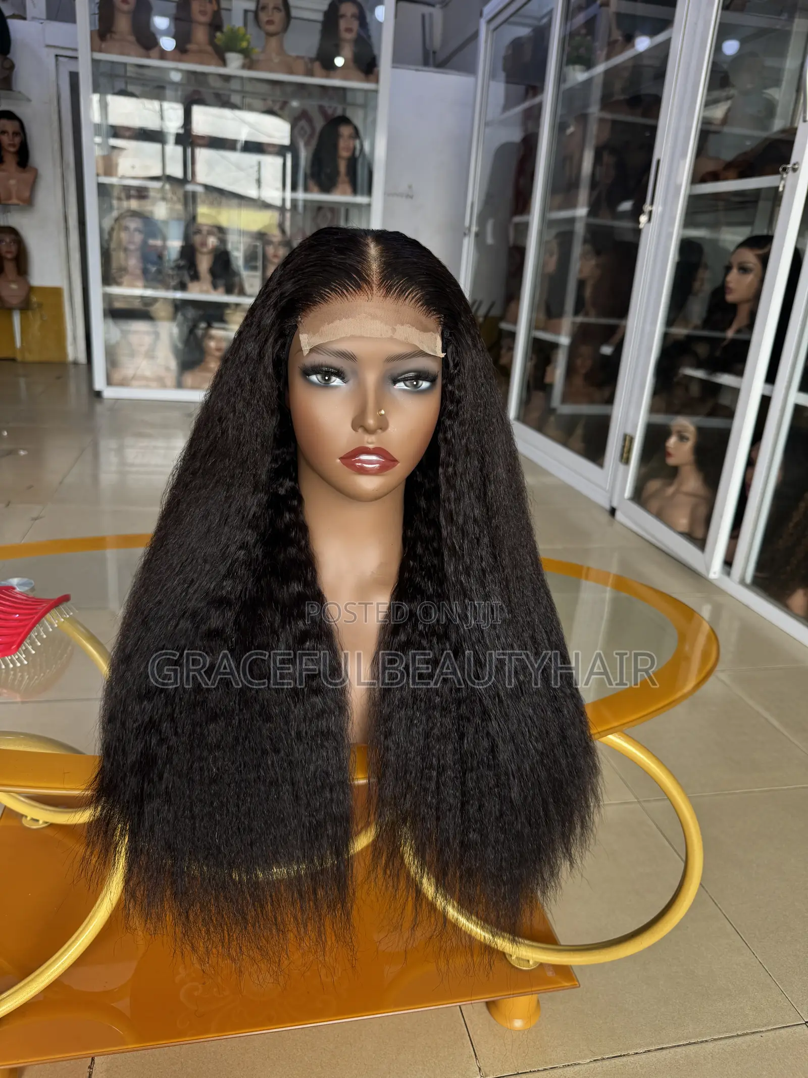 20 Inches Super Double Drawn Kinky Straight Wig Unit