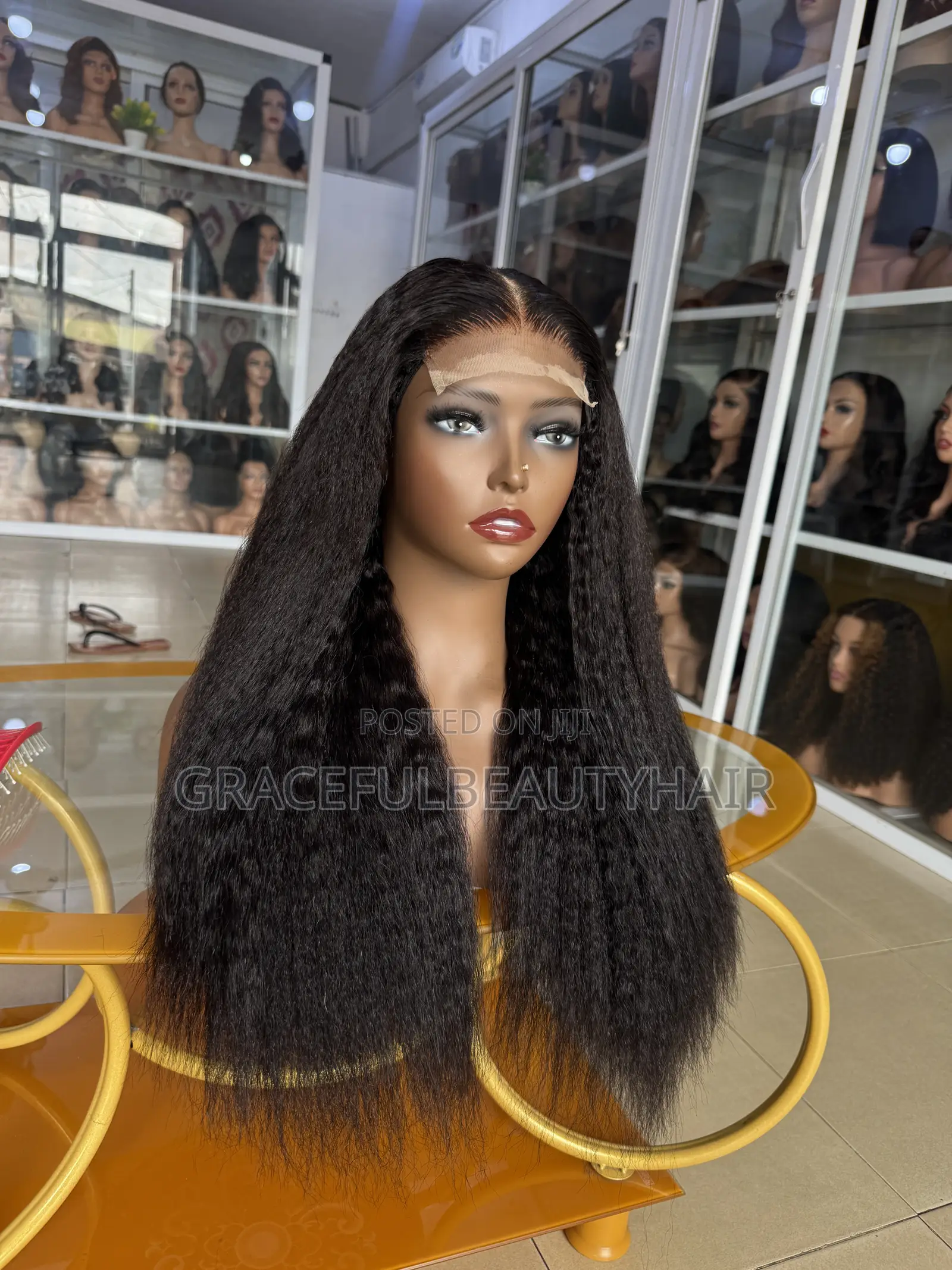 20 Inches Super Double Drawn Kinky Straight Wig Unit