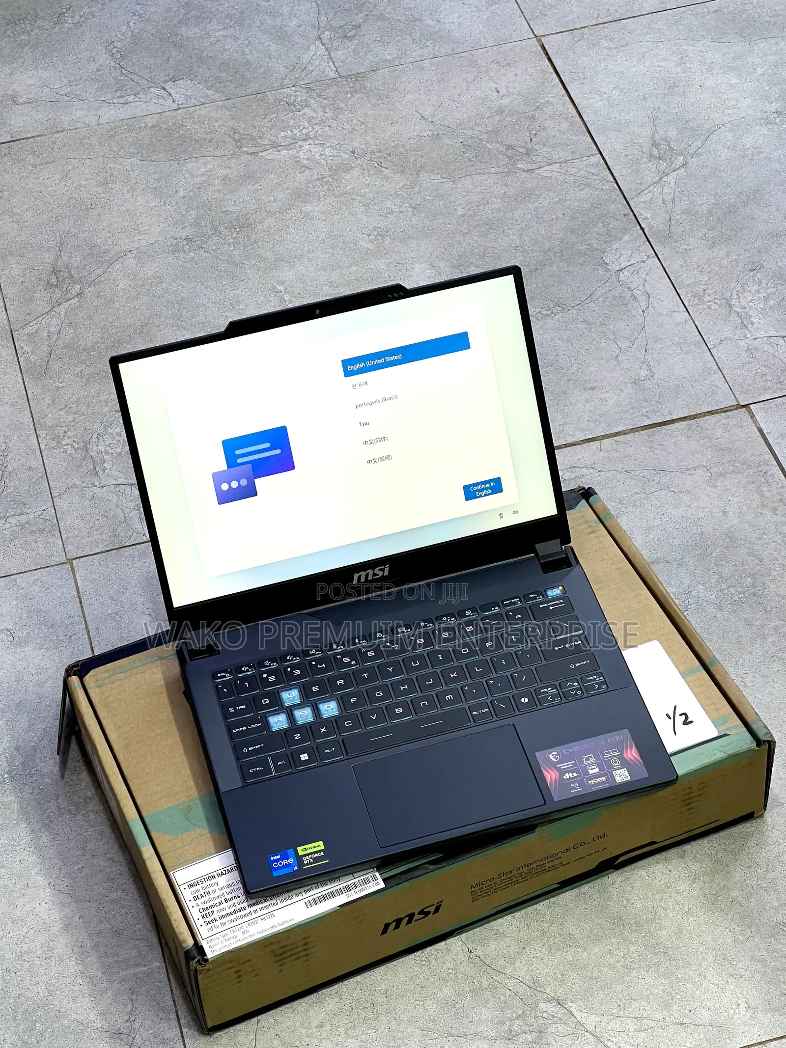 New Laptop MSI Cyborg 14 16GB Intel Core i5 SSD 512GB