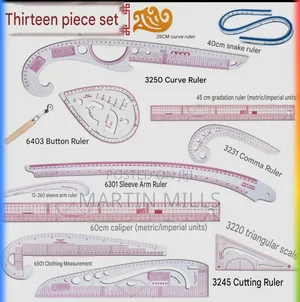 Thirteen Set French Curve Ruler