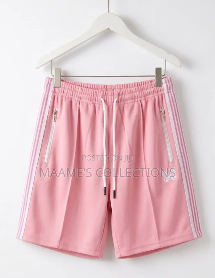 Needles-Inspired Butterfly Stripe Premium Drawstring Short