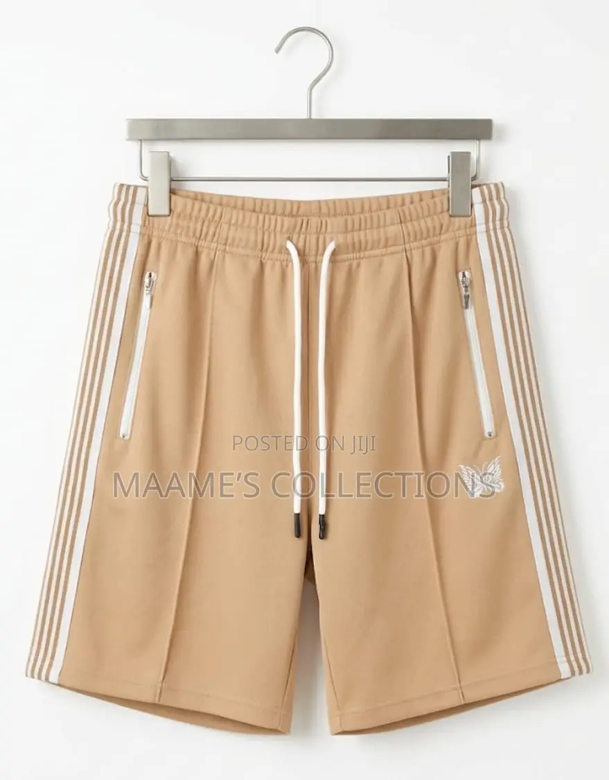 Needles-Inspired Butterfly Stripe Premium Drawstring Short
