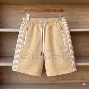 Needles-Inspired Butterfly Stripe Premium Drawstring Short