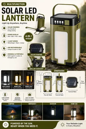 4-in-1 Solar LED Lantern.