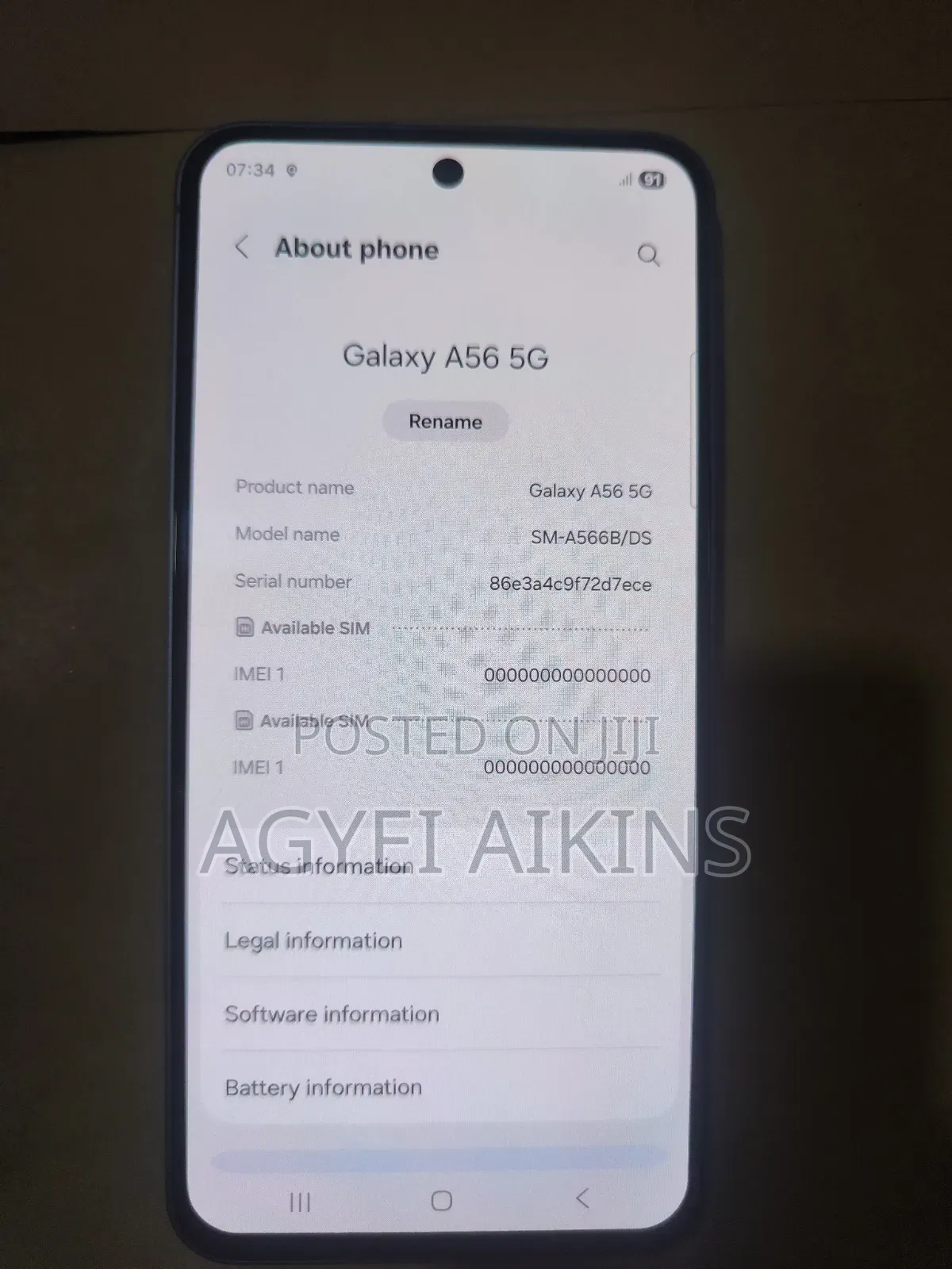New Samsung Galaxy A56 128 GB Gray