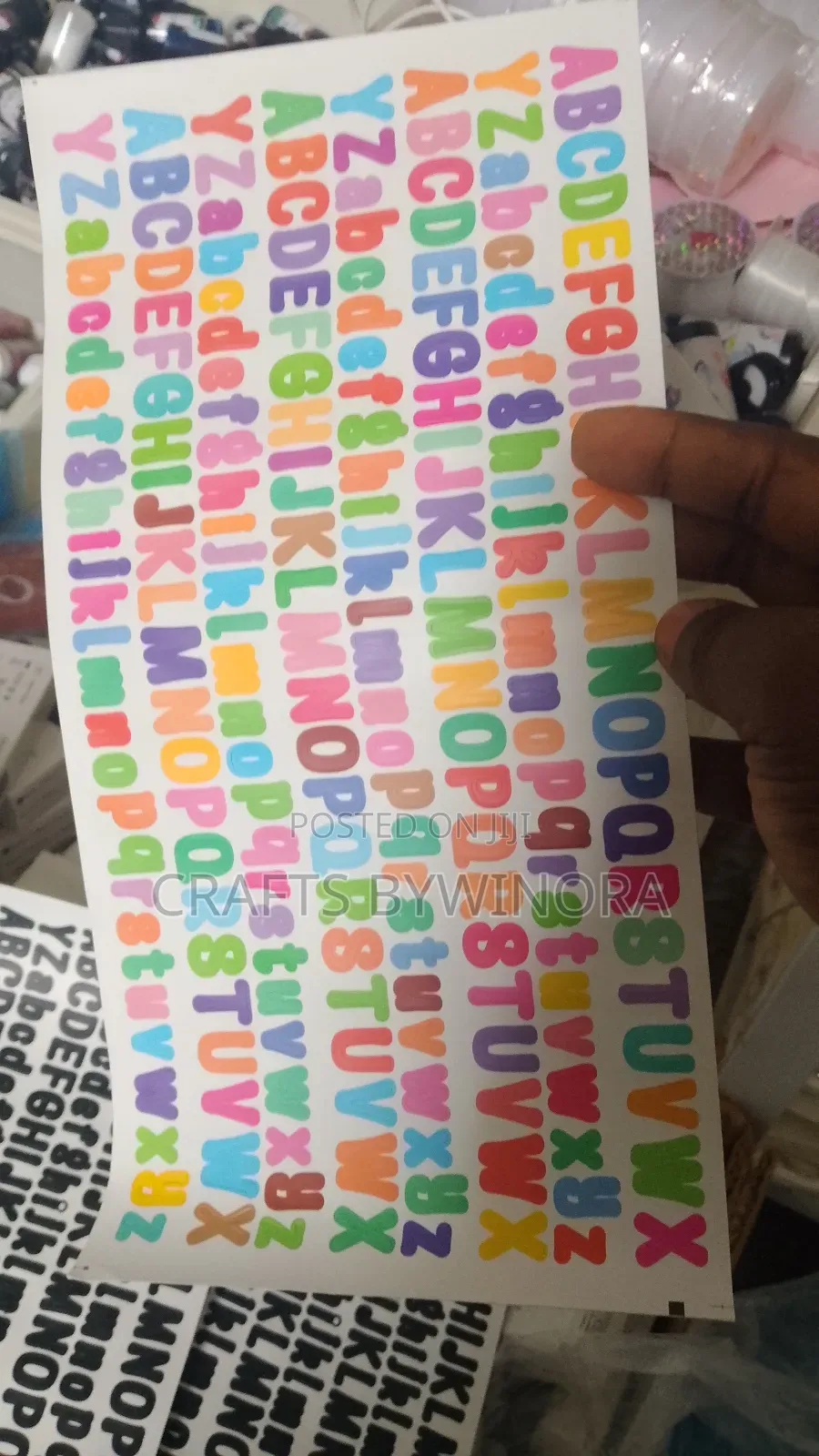 Large Alphabet Stickers – Multiple Colors