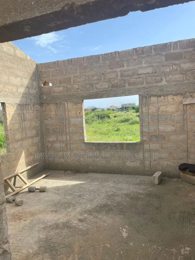 Partially Roofed 3brm House at Ashalaja Avornyo, Accra
