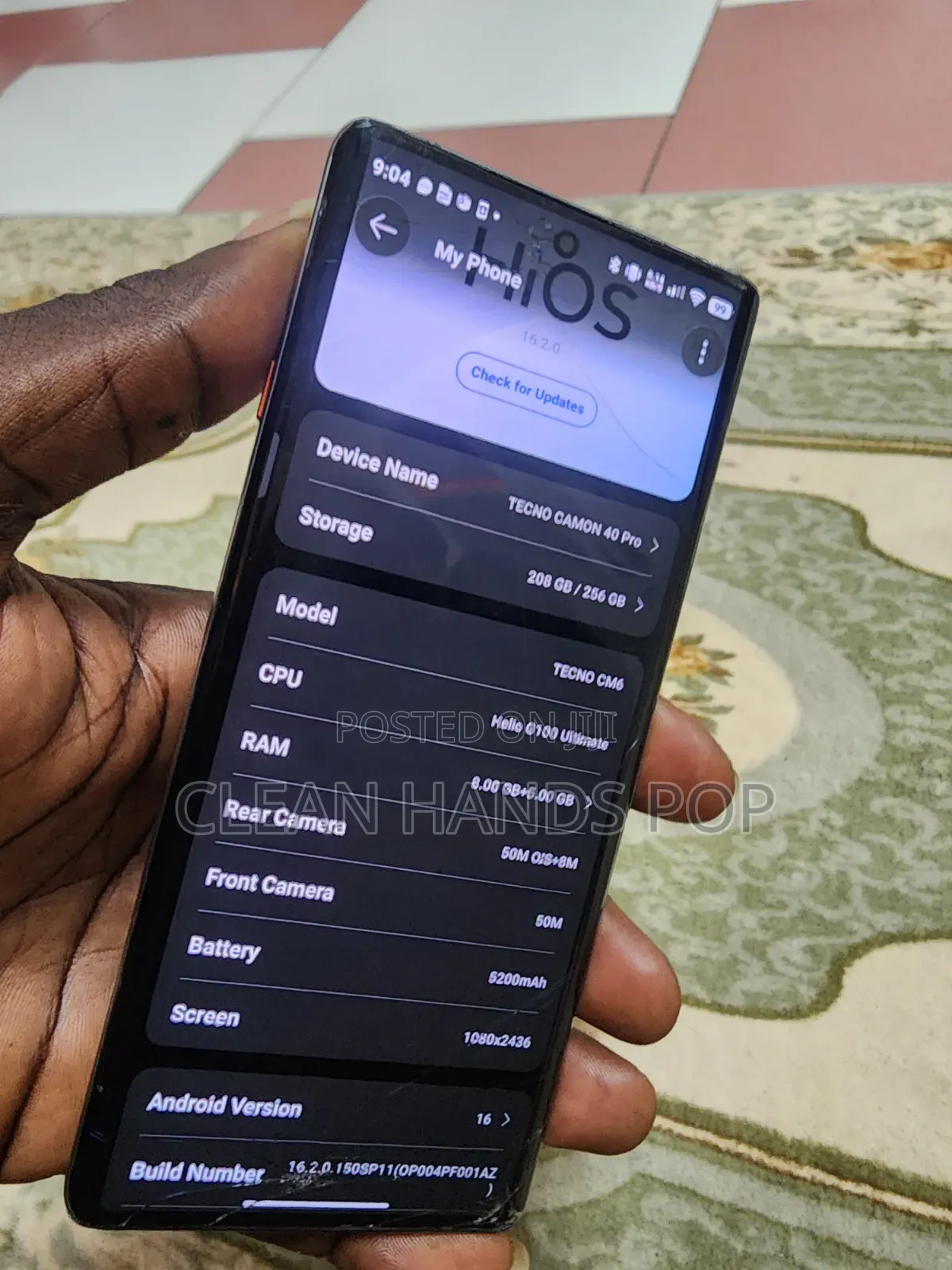 Tecno Camon 40 Pro 4G 256 GB Blue