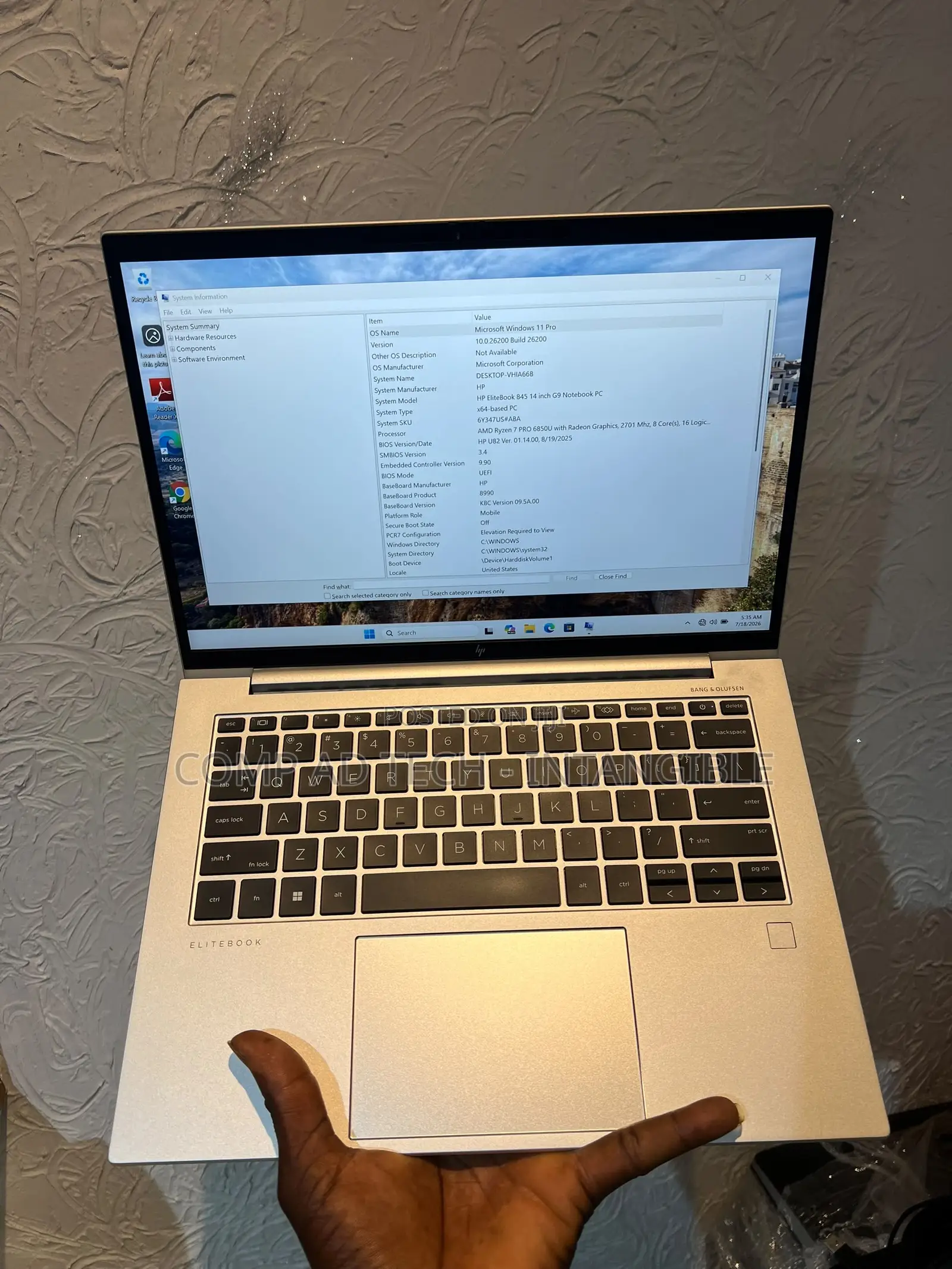Laptop HP EliteBook 845 G10 16GB AMD Ryzen 7 SSD 512GB