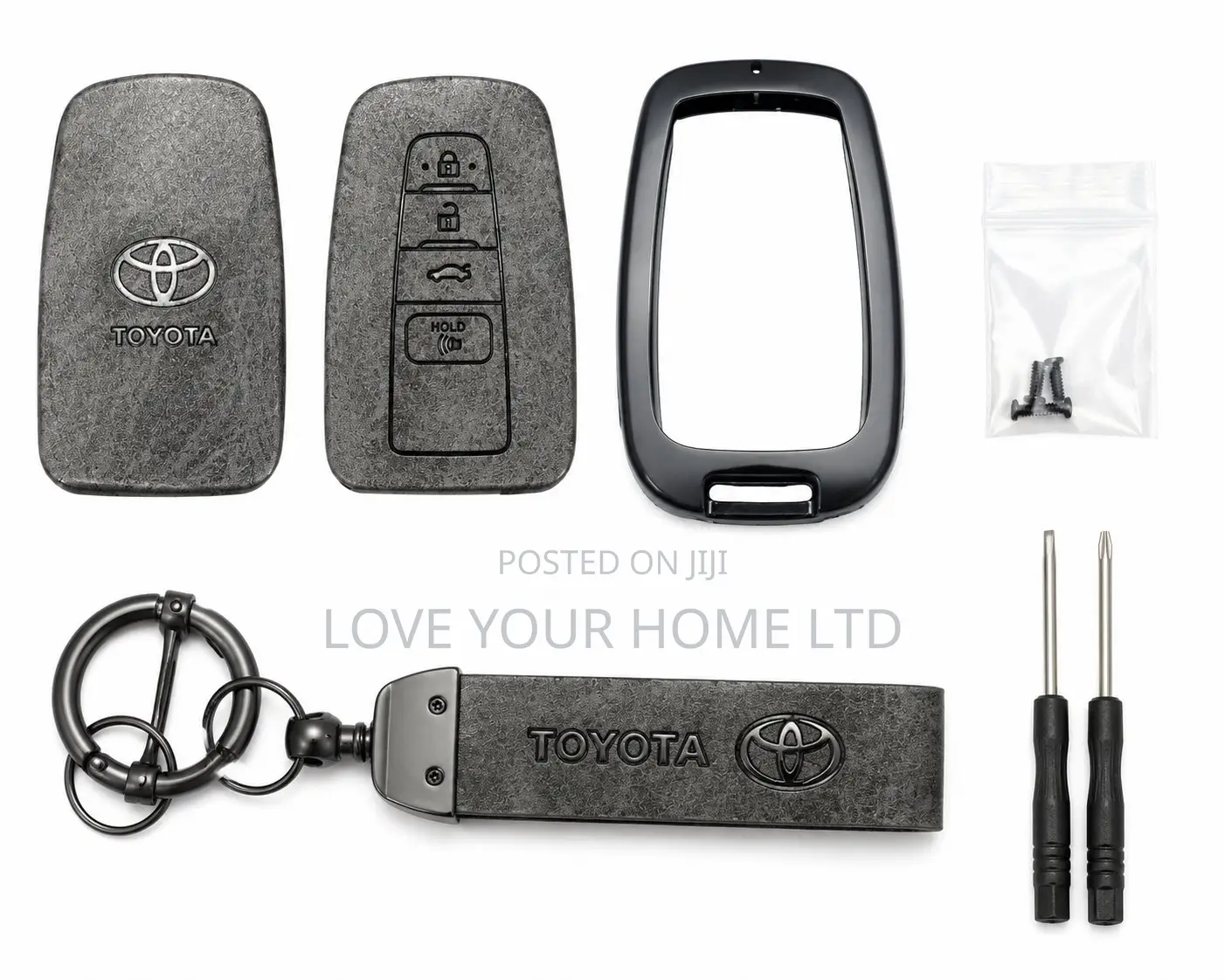 Toyota Smart Key Replacement Shell Case Kit With Keychain – 4 Button
