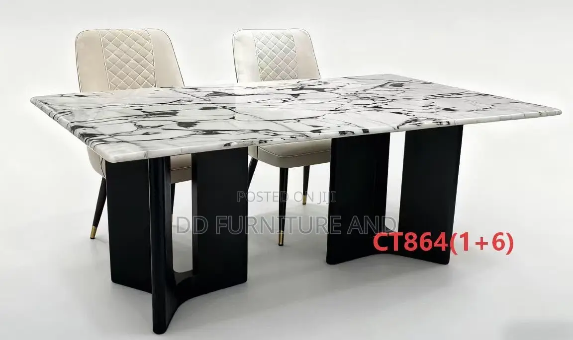 6 Seater Marble Villa Dining Set