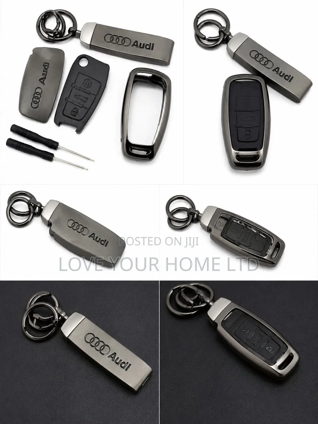Audi 3-Button Smart Key Replacement Shell Kit
