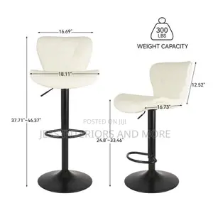 Faux Leather Adjustable Counter Height Bar Stools