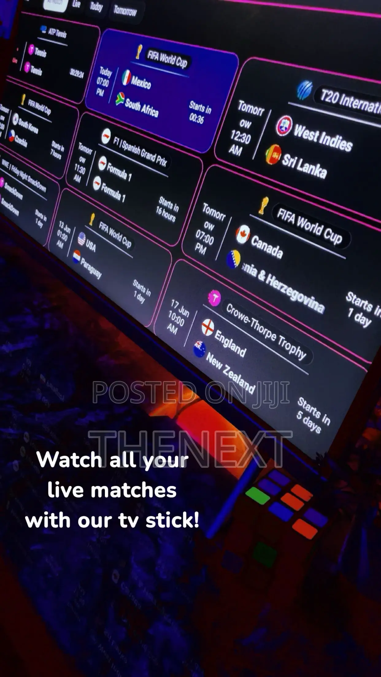 TV Stick / TV Box + Free Live Matches, Netflix , Android Apps