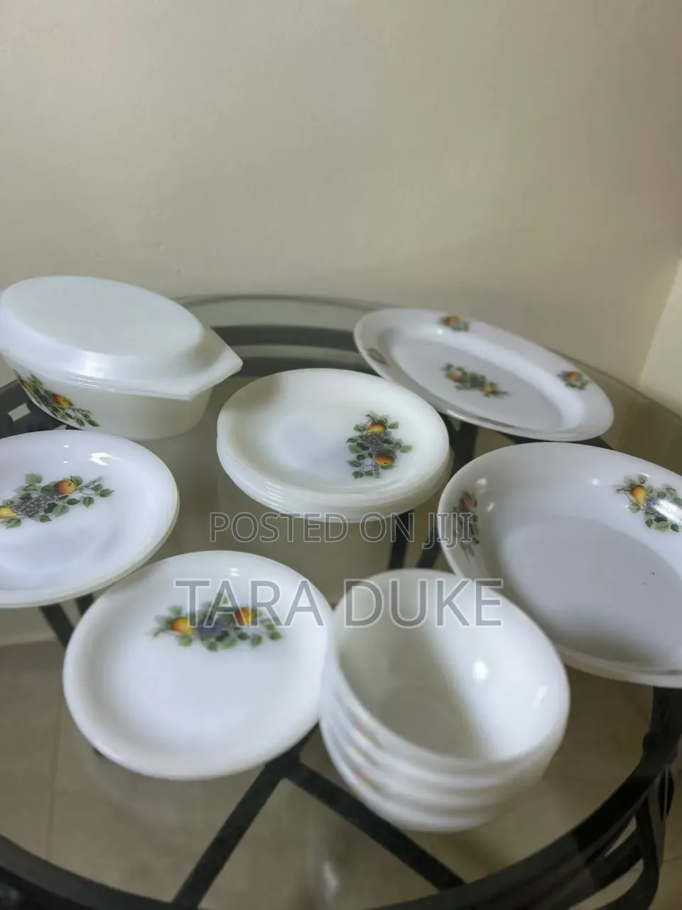 Vintage-Style Opal Glassware/Dinnerware Set