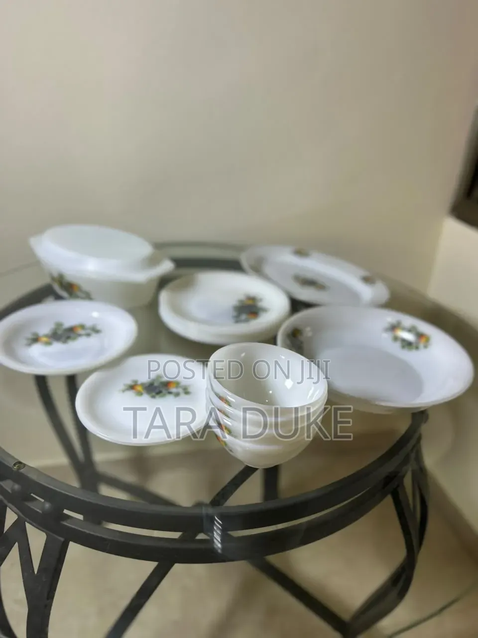 Vintage-Style Opal Glassware/Dinnerware Set