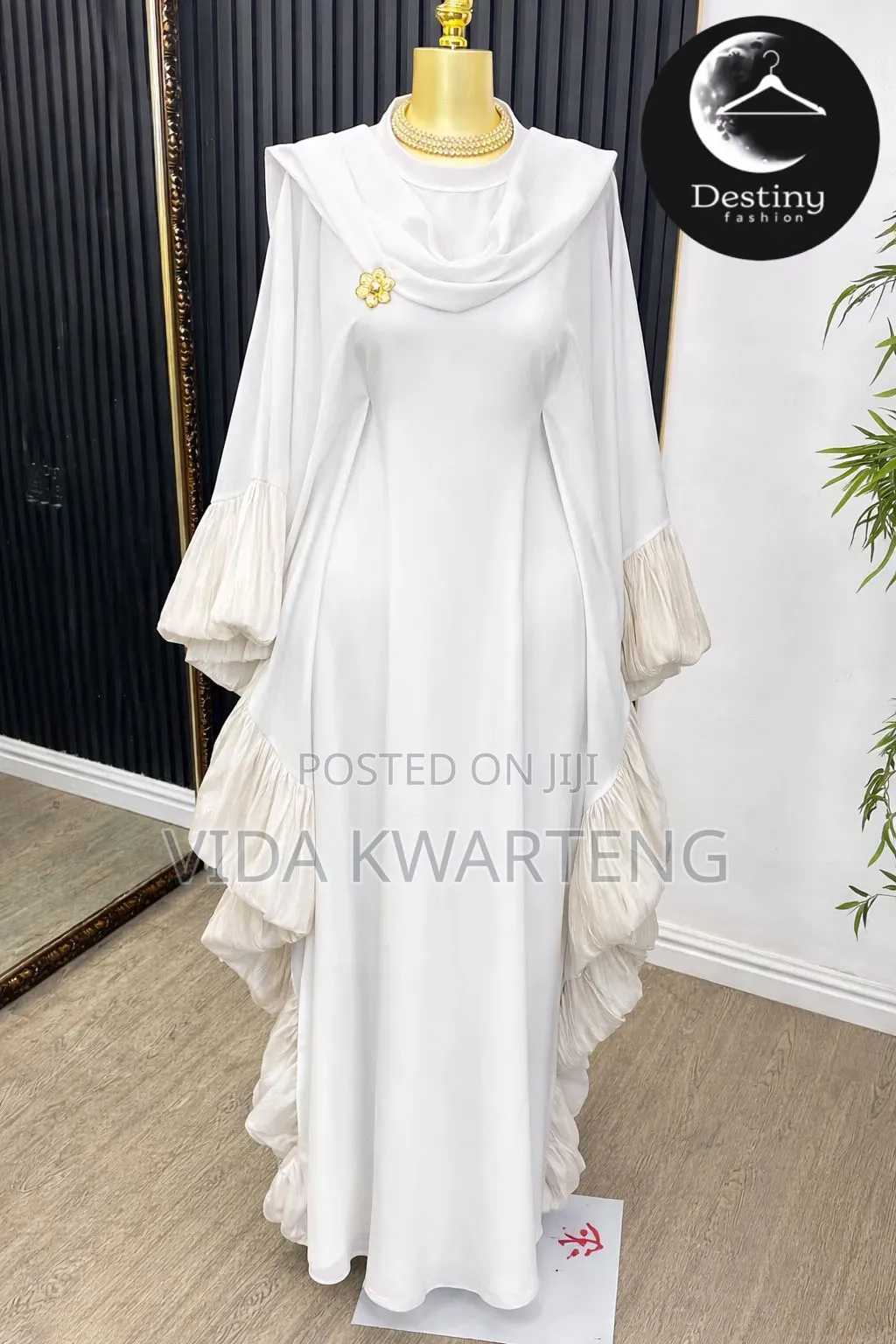 Elegant White Ladies Dress