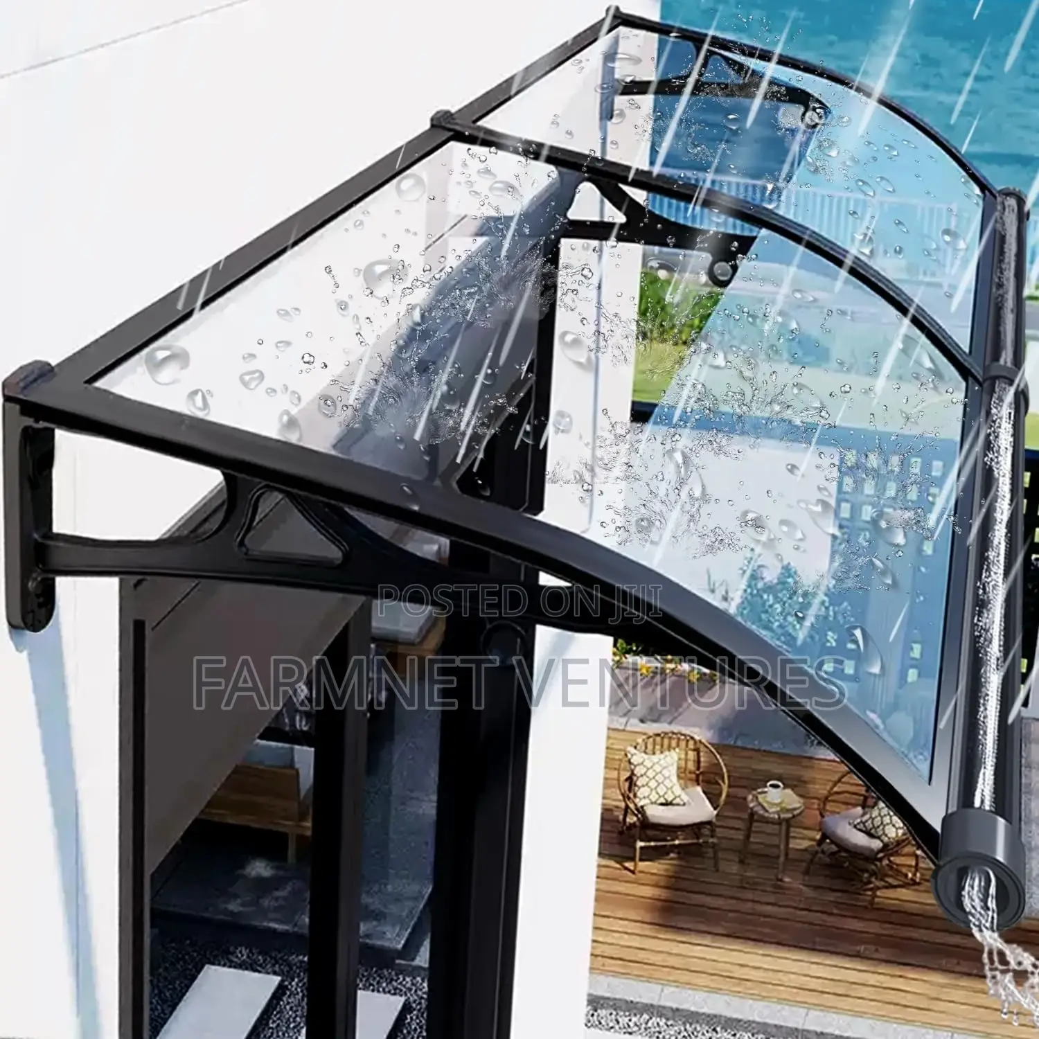 Front Windows and Door Polycarbonate Canopy 100x150