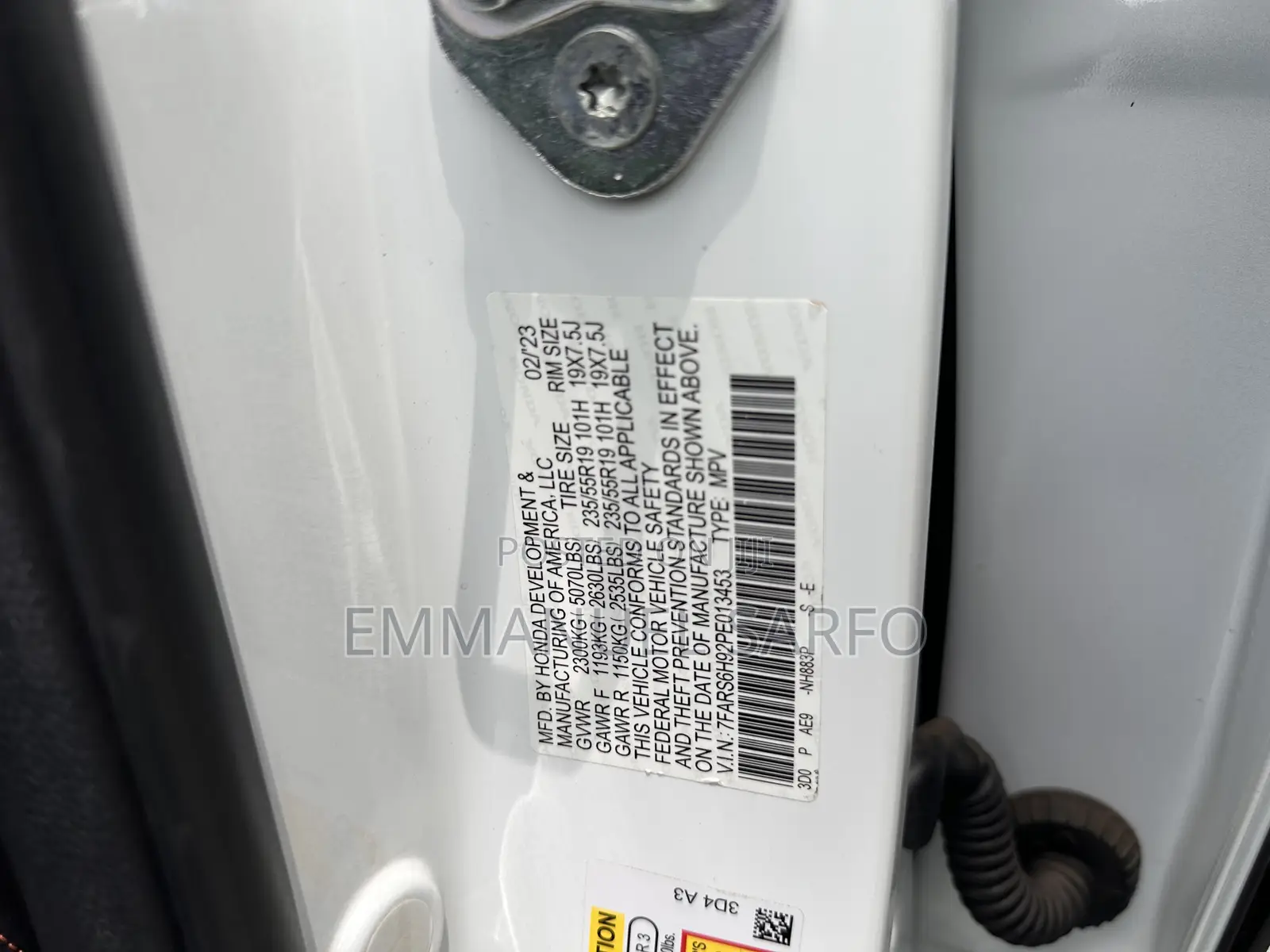 Honda CR-V EX-L 2WD 2023 White