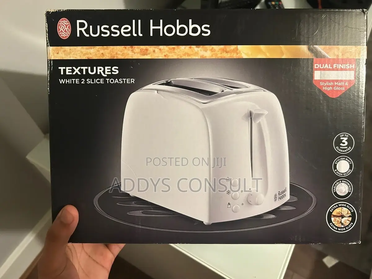 Russell Hobbs Textures 2 Slice Toaster- White