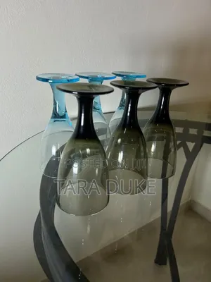 6-Piece Vintage Tinted Wine Glass Set