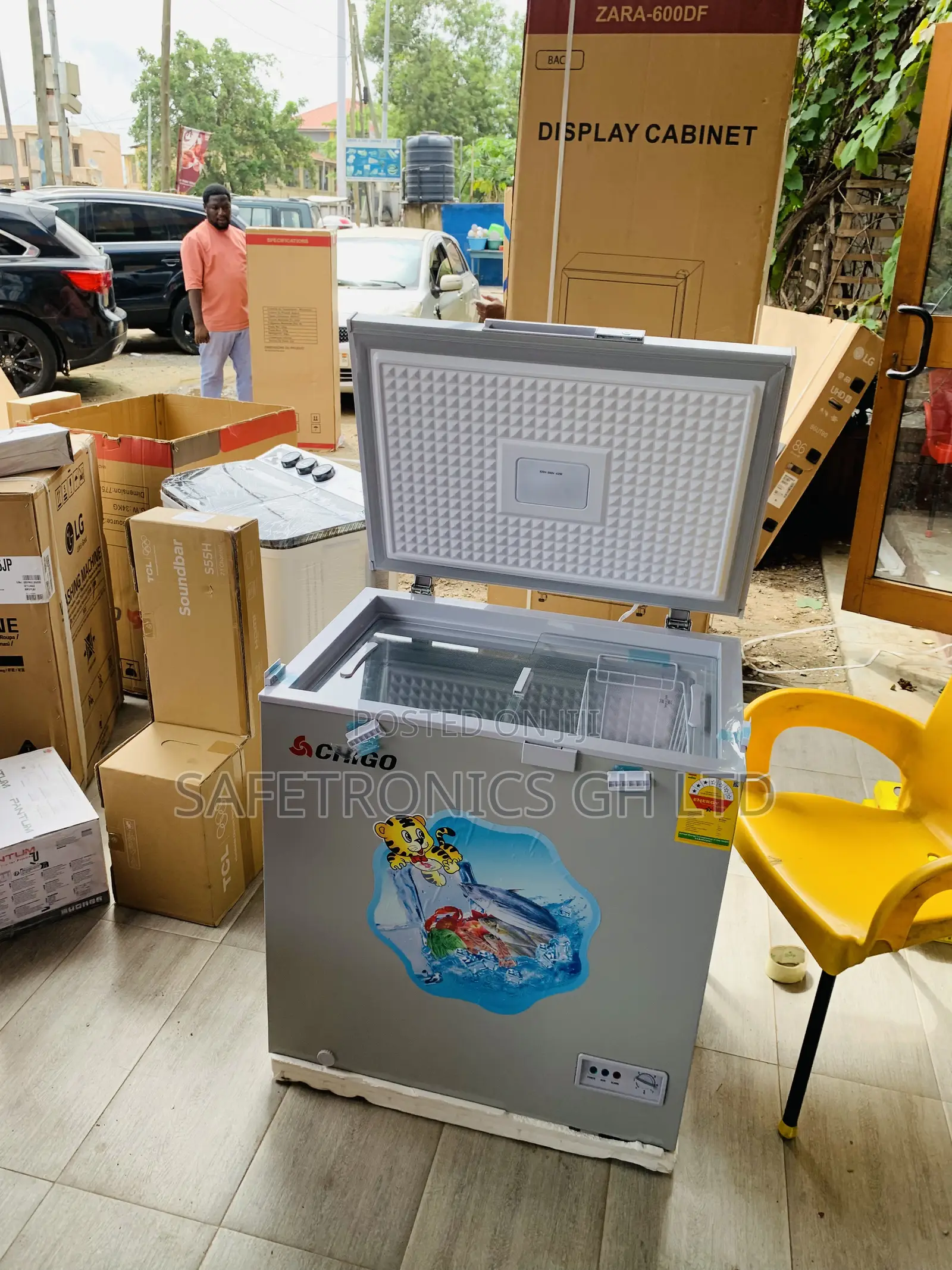Sealed New Singledoor Grey Chigo 142L Chest Freezer (Model: CFD16C8)
