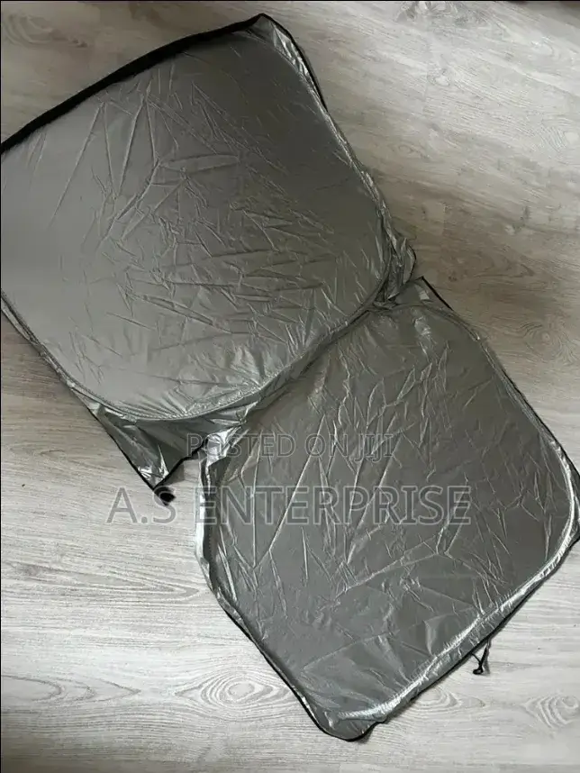 Foldable Titanium Silver Car Windshield Sunshade