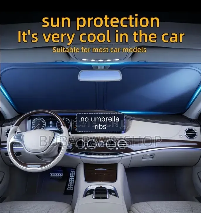 Foldable Titanium Silver Car Windshield Sunshade