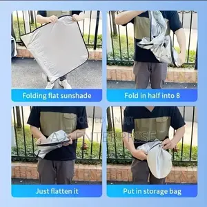 Foldable Titanium Silver Car Windshield Sunshade