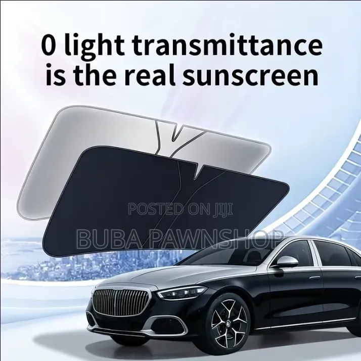 Foldable Titanium Silver Car Windshield Sunshade