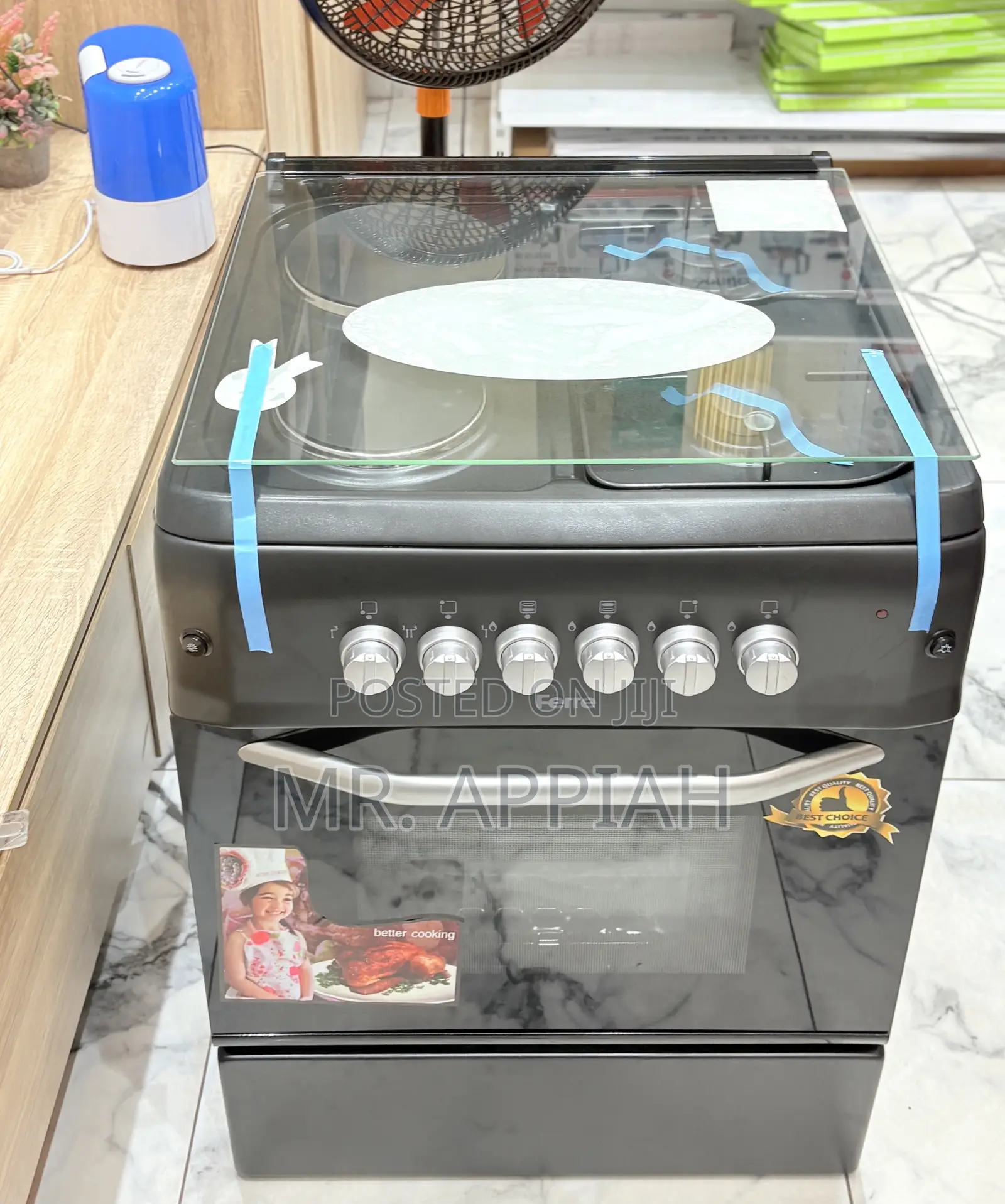Latest Ferre 60x60cm 2 Gas With 2 Electric Cooker(Black)