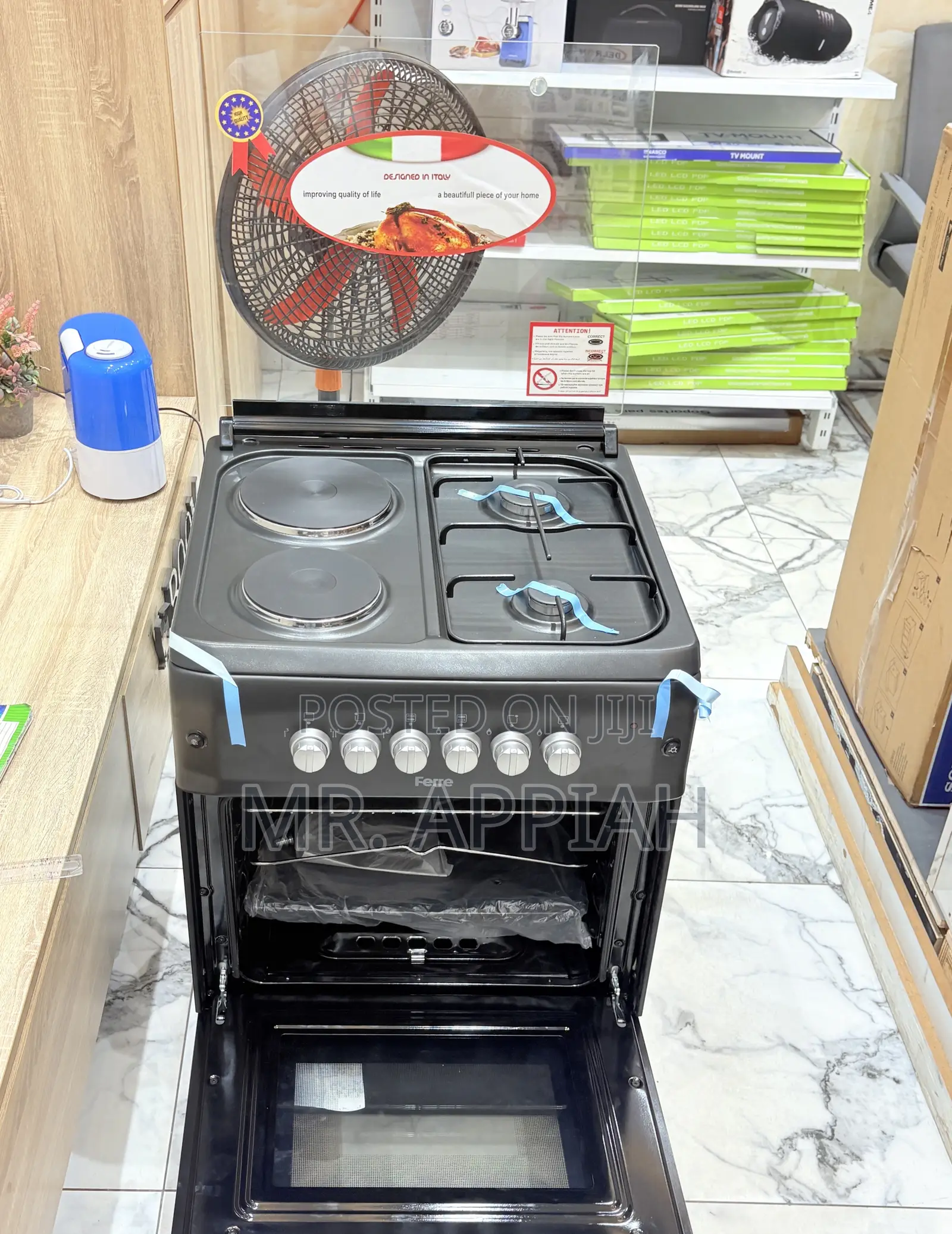 Premium Classic Ferre Glass Lid 2 Gas + 2 Electric Burner 