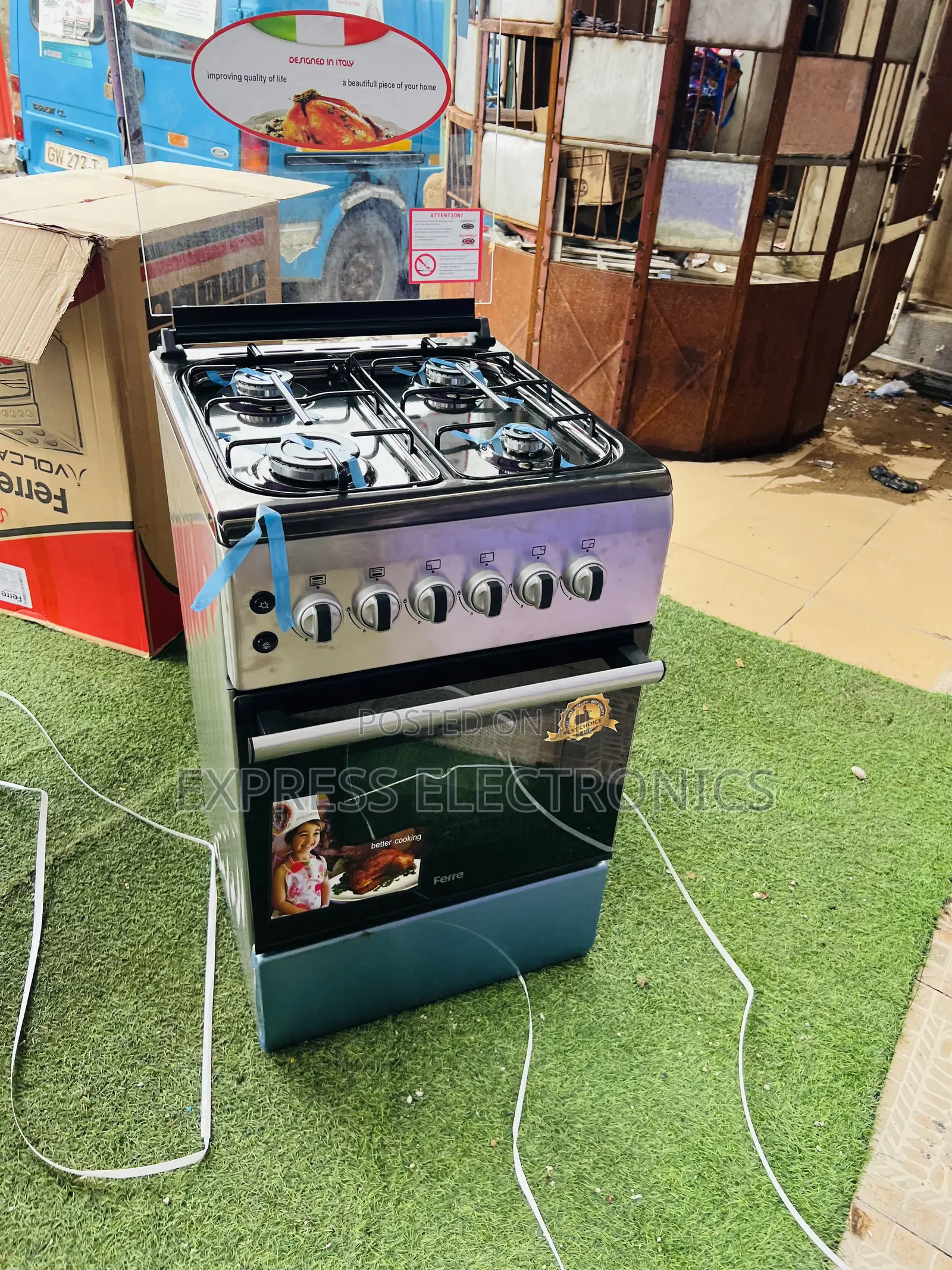 Grab the New 50/60 Gas Cooker Oven New Line 4burner