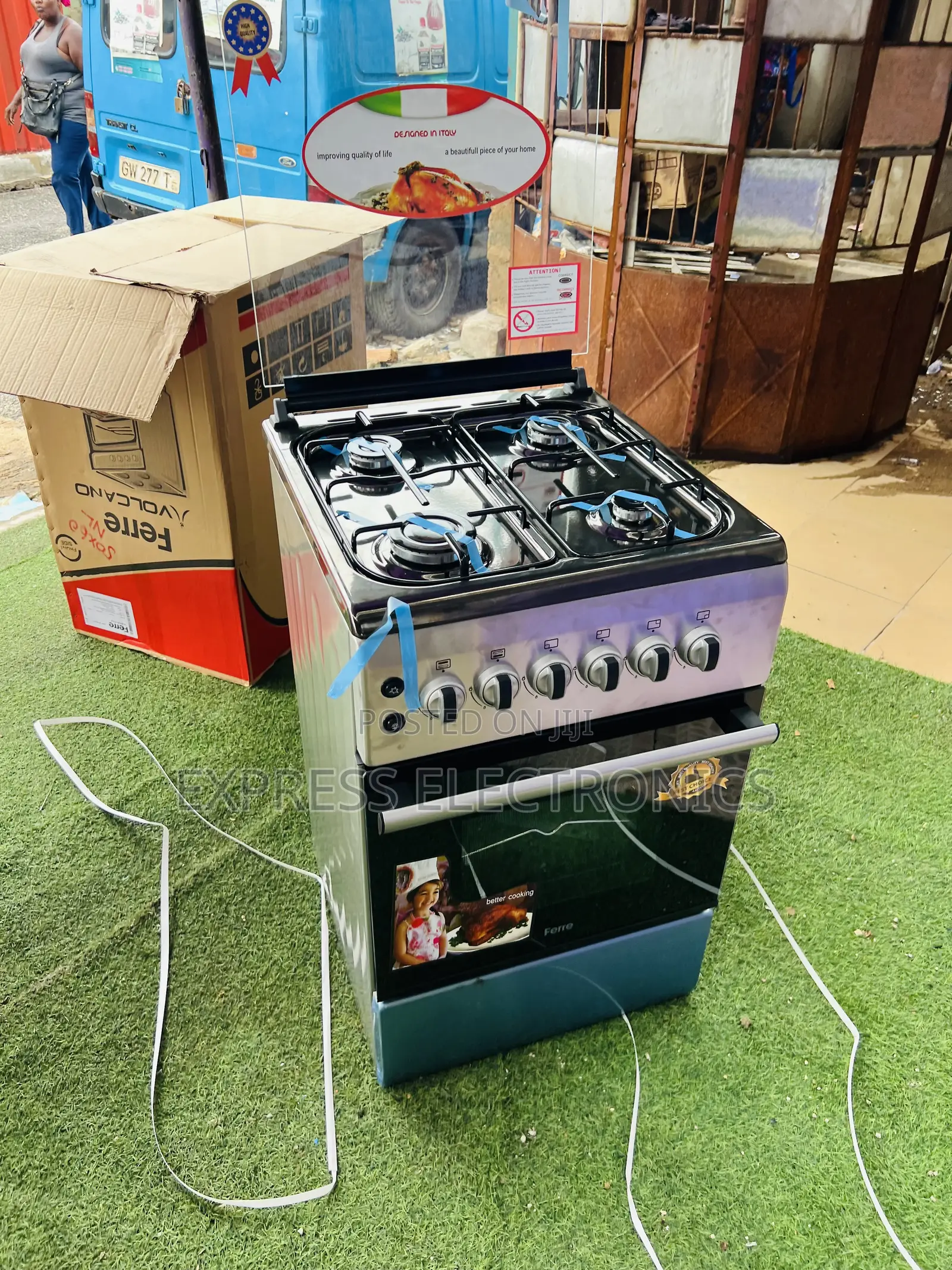 Highly Recommended Gas Cooker Oven Rotisserie 4burner New Line 60/50