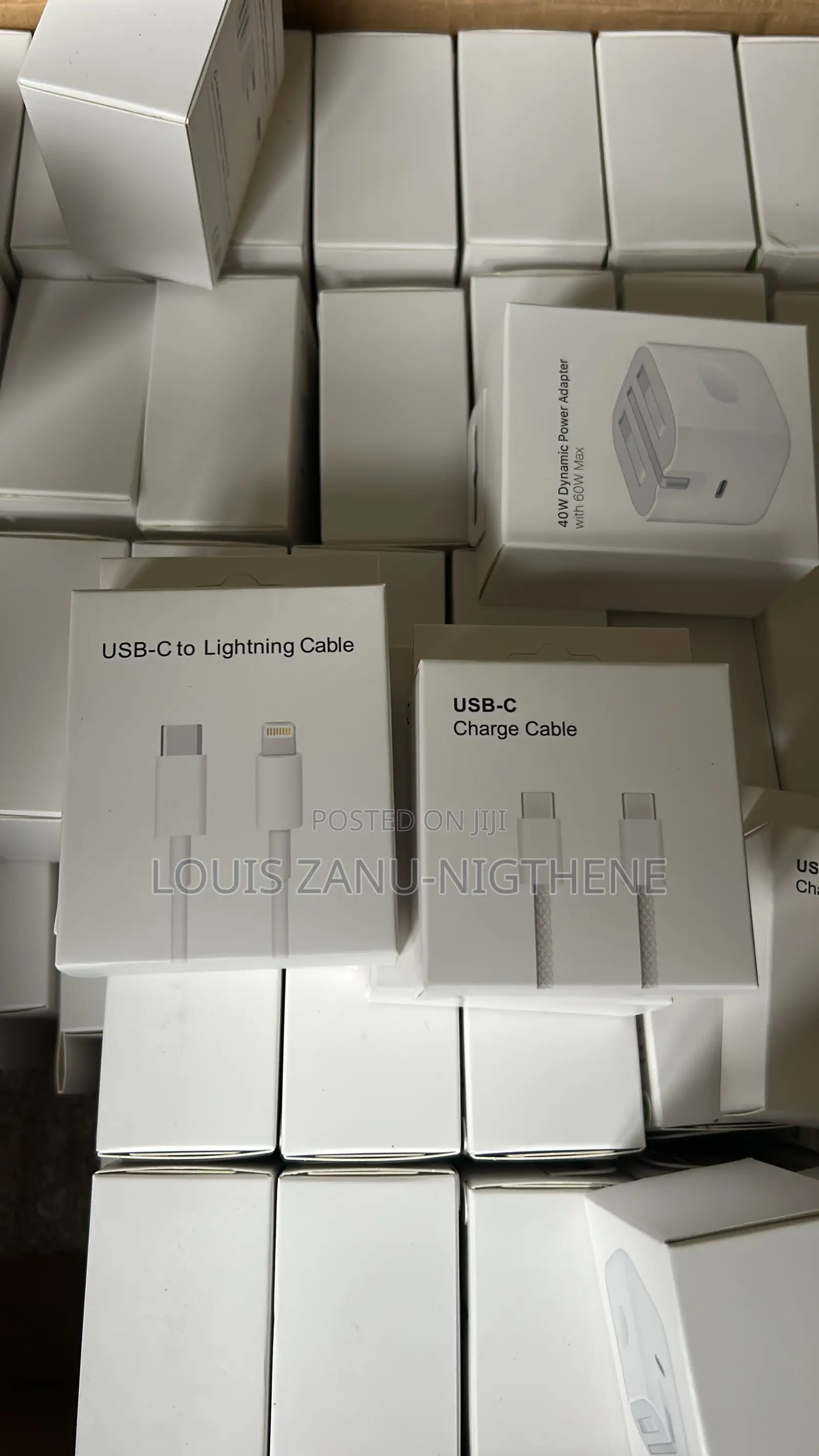Original iPhone Lightning and Type-C Chargers