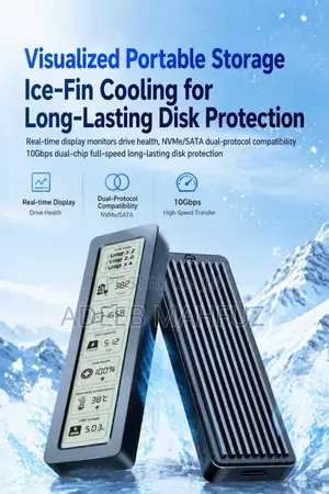 Smart Nvme N Sata M.2 Enclosure With Display