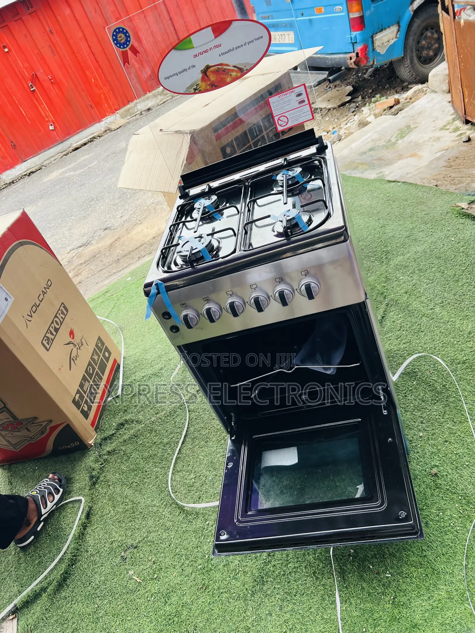 Zealous Sleek Gas Cooker Oven 4burner 50/60 New Line