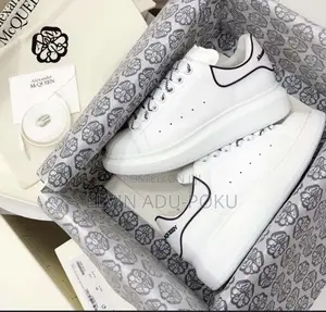 McQueen Oversized Leather Sneakers | Snow White