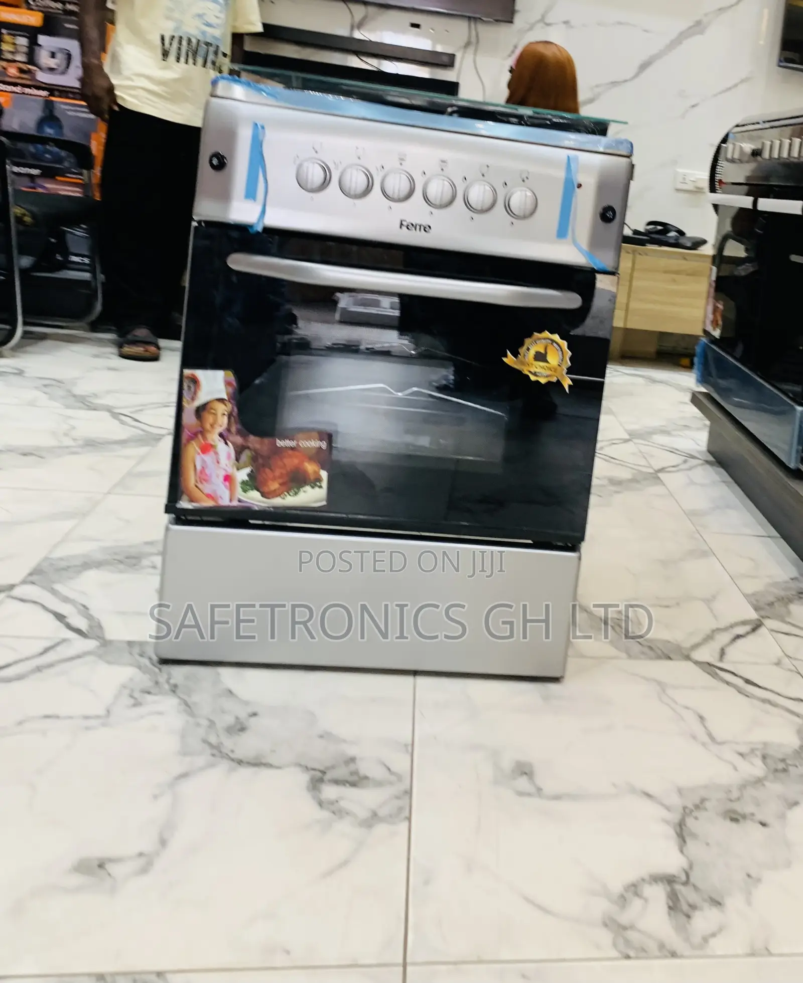 Recommend Grey Ferre 60×60cm 2-Electric 2-Gas Cooker With Oven Grill
