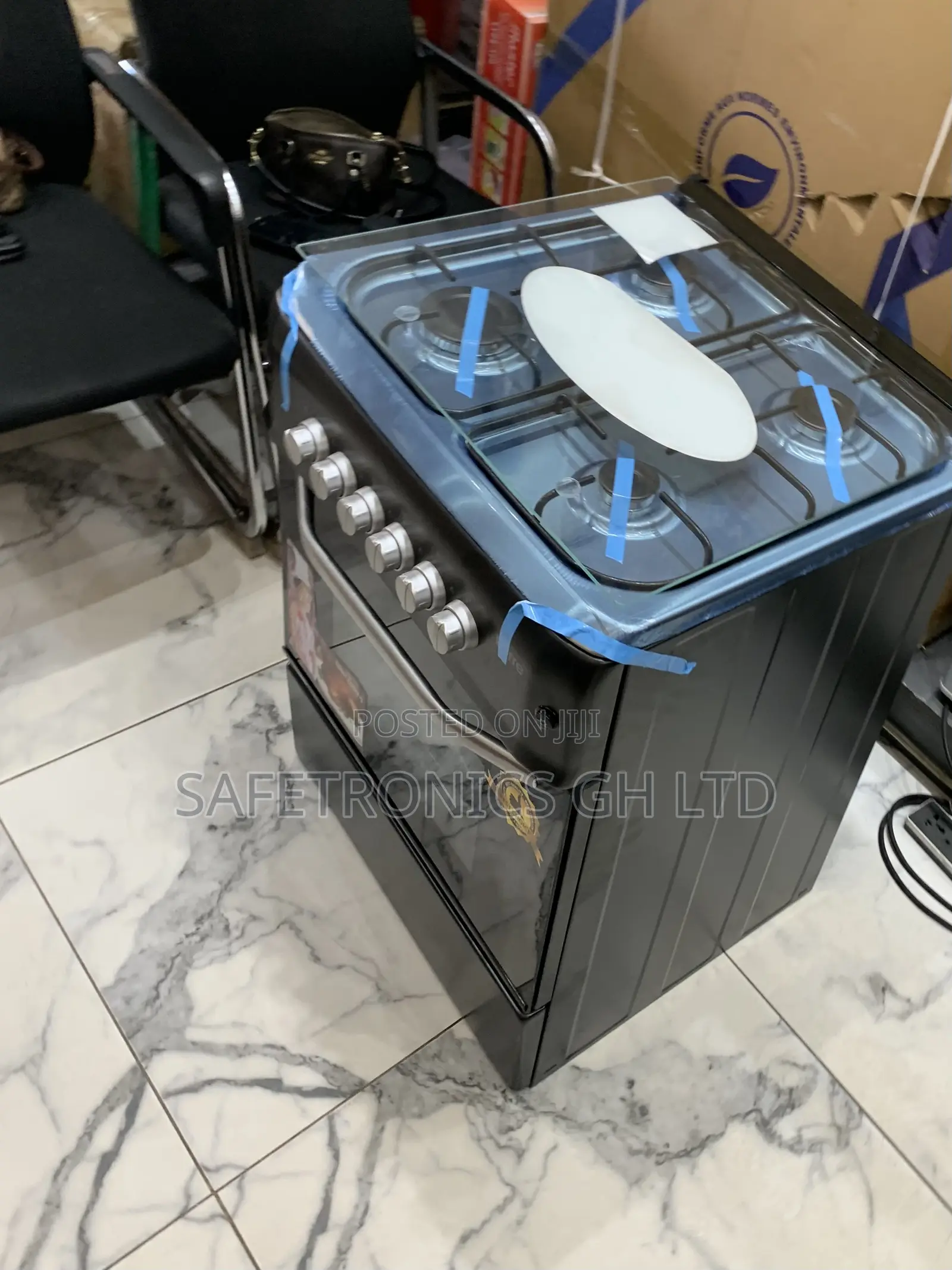 Authentic Sleek Volcano 50x60 (New Line) 4-Burner Gas Cooker