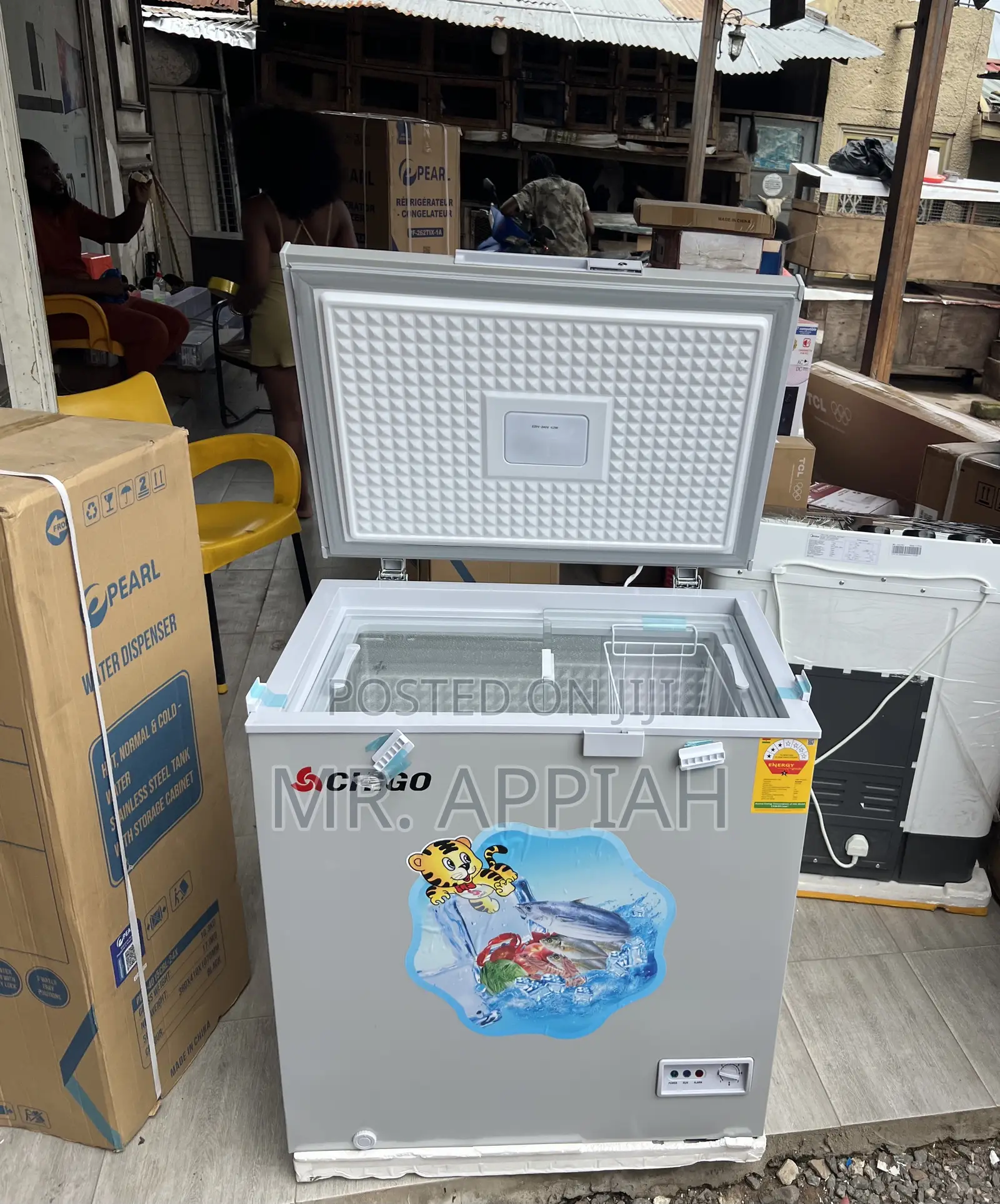 High Quality Chigo 142Liters Single Door Chest Freezer(Gray).