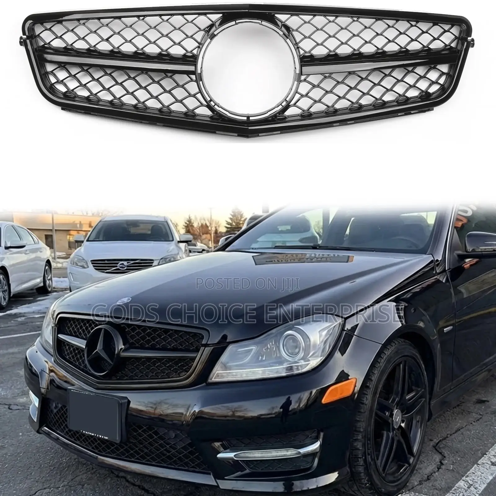 Front Grill C250 Amg Type Black