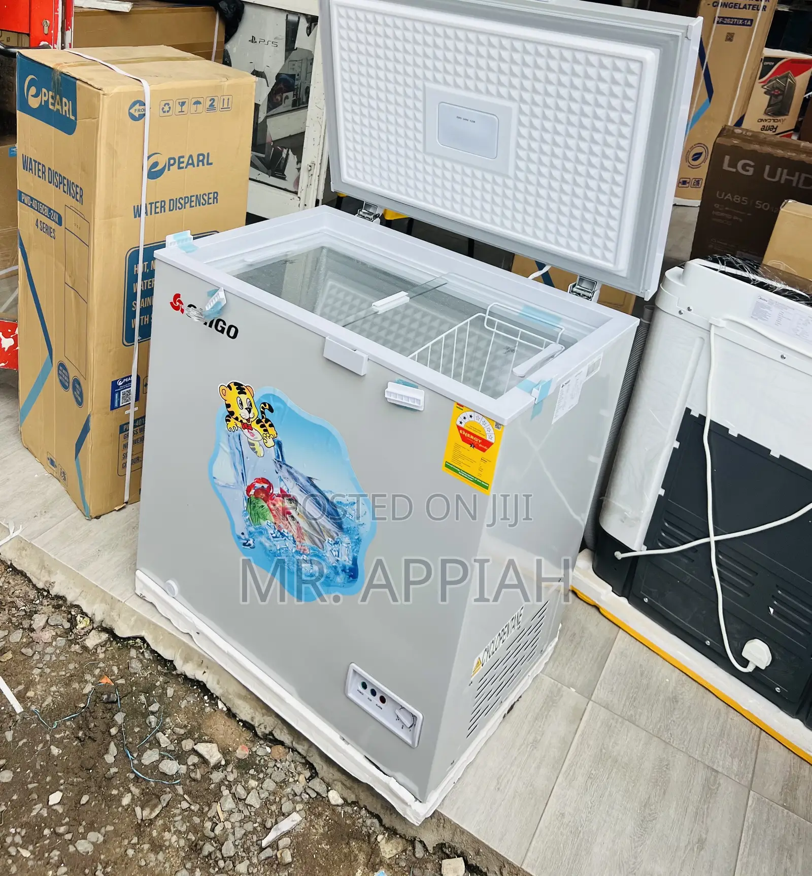 Super Classic Single Door Chest Freezer(Gray)142L