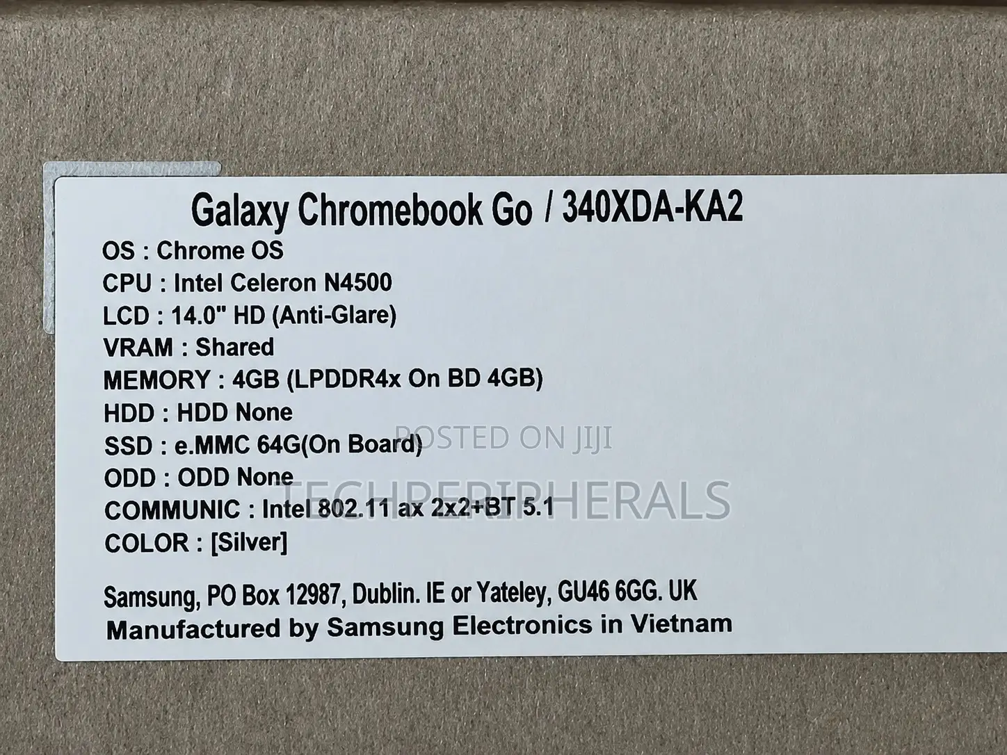 New Laptop Samsung Chromebook Plus 4GB Intel Celeron SSD 60GB