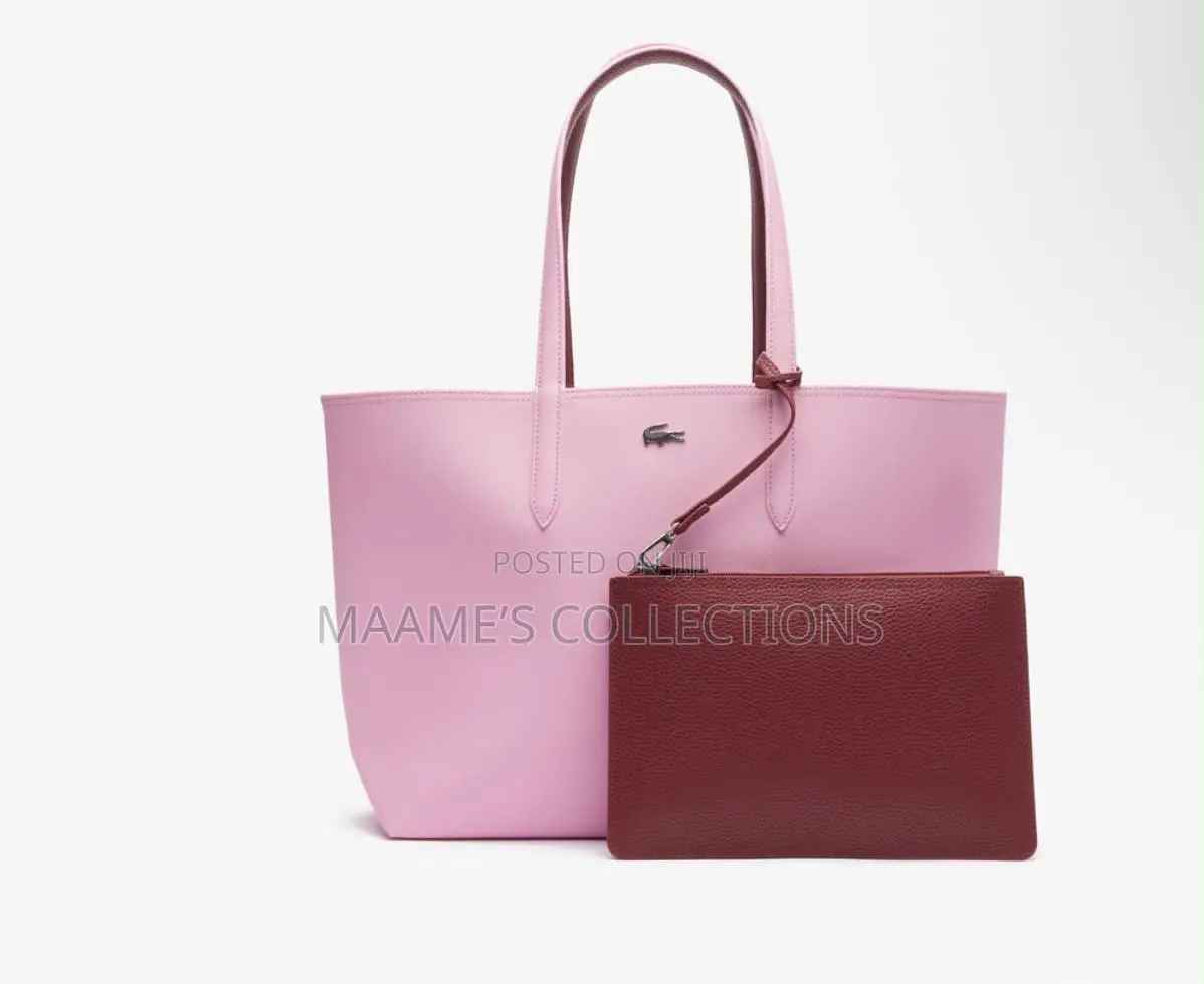 Lacoste-Inspired Reversible Tote Bag With Matching Zip Pouch (2-in-1 )