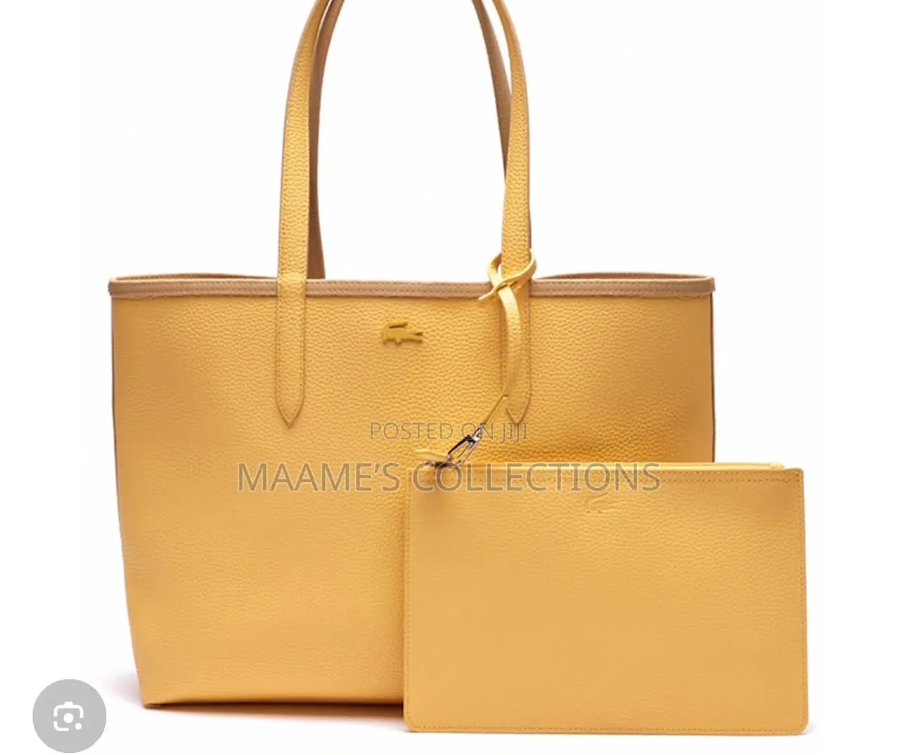 Lacoste-Inspired Reversible Tote Bag With Matching Zip Pouch (2-in-1 )