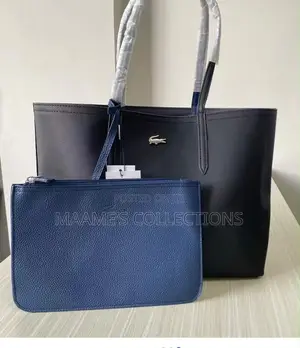 Lacoste-Inspired Reversible Tote Bag With Matching Zip Pouch (2-in-1 )