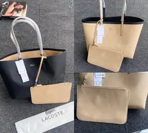 Lacoste-Inspired Reversible Tote Bag With Matching Zip Pouch (2-in-1 )