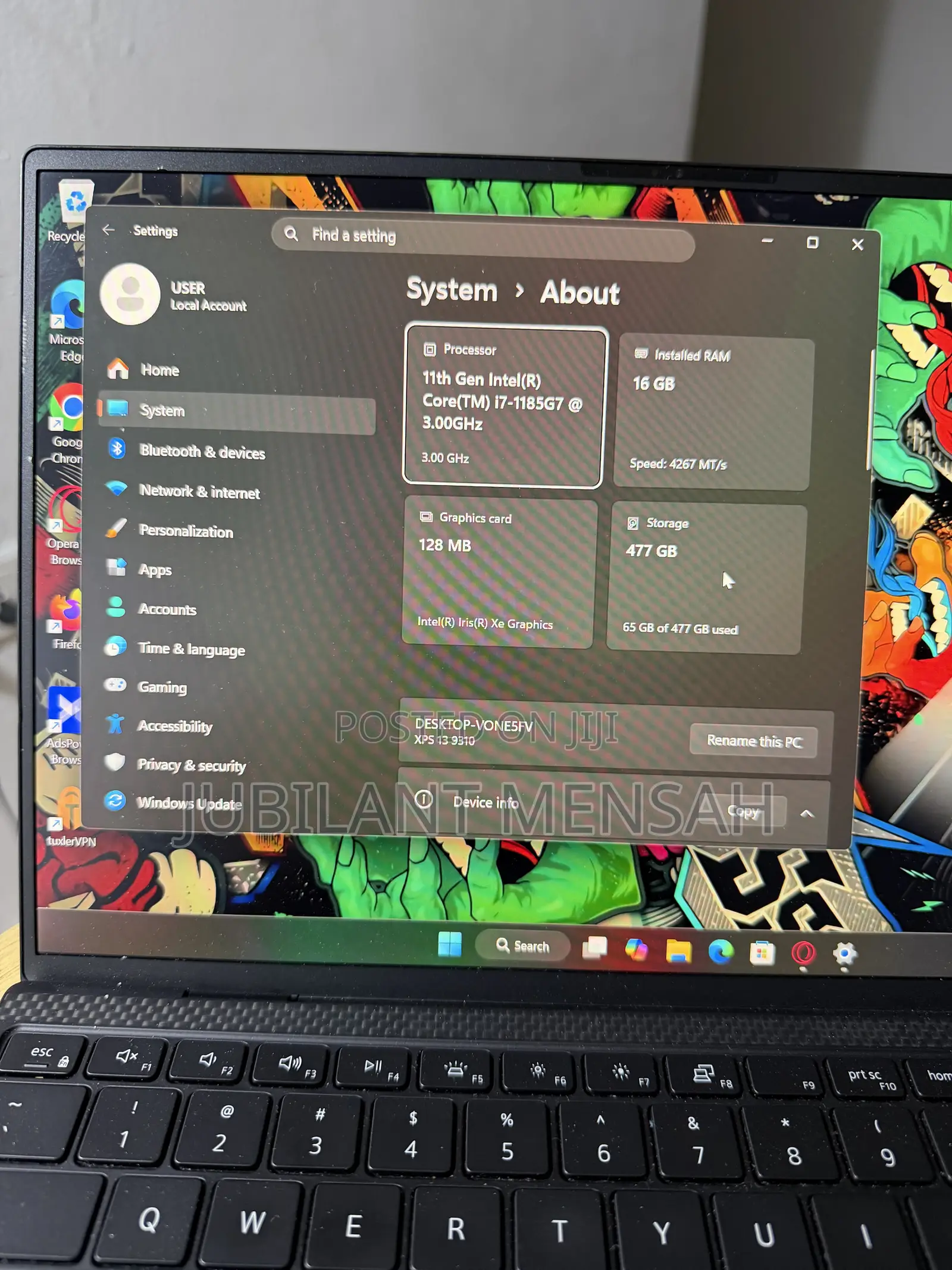 Laptop Dell XPS 13 9310 16GB Intel Core i7 SSD 500GB