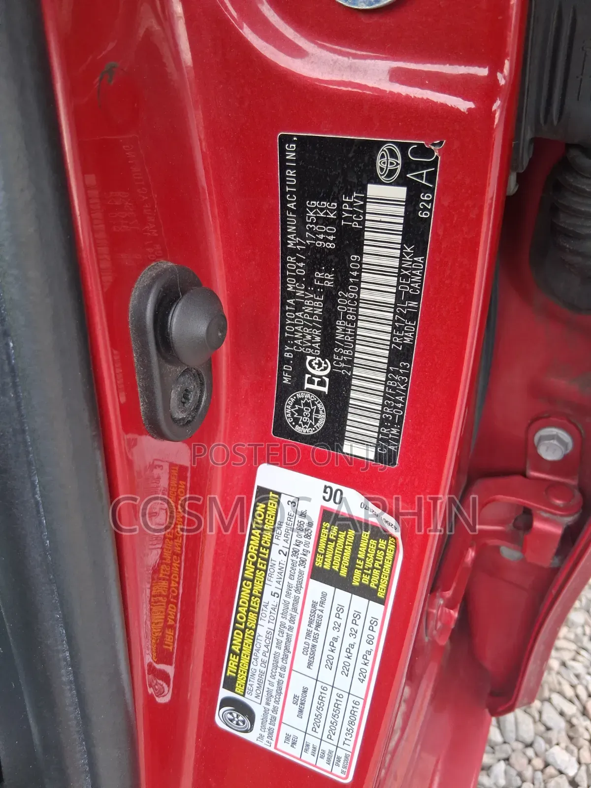 Toyota Corolla 2017 Red